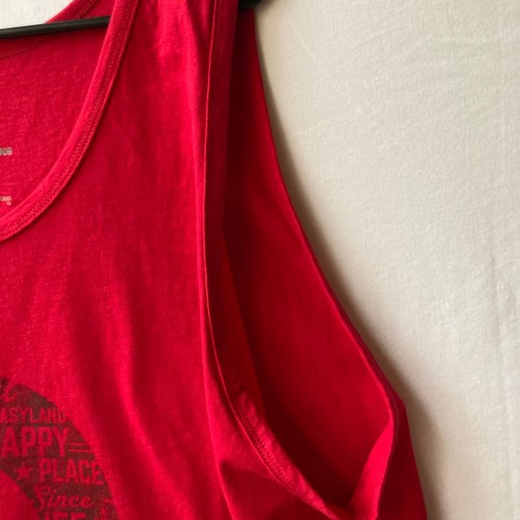 Disneyland Resort Disney Parks Muscle Tank Top Size 2XL Mens Womens Red Mickey - Picture 8 of 12